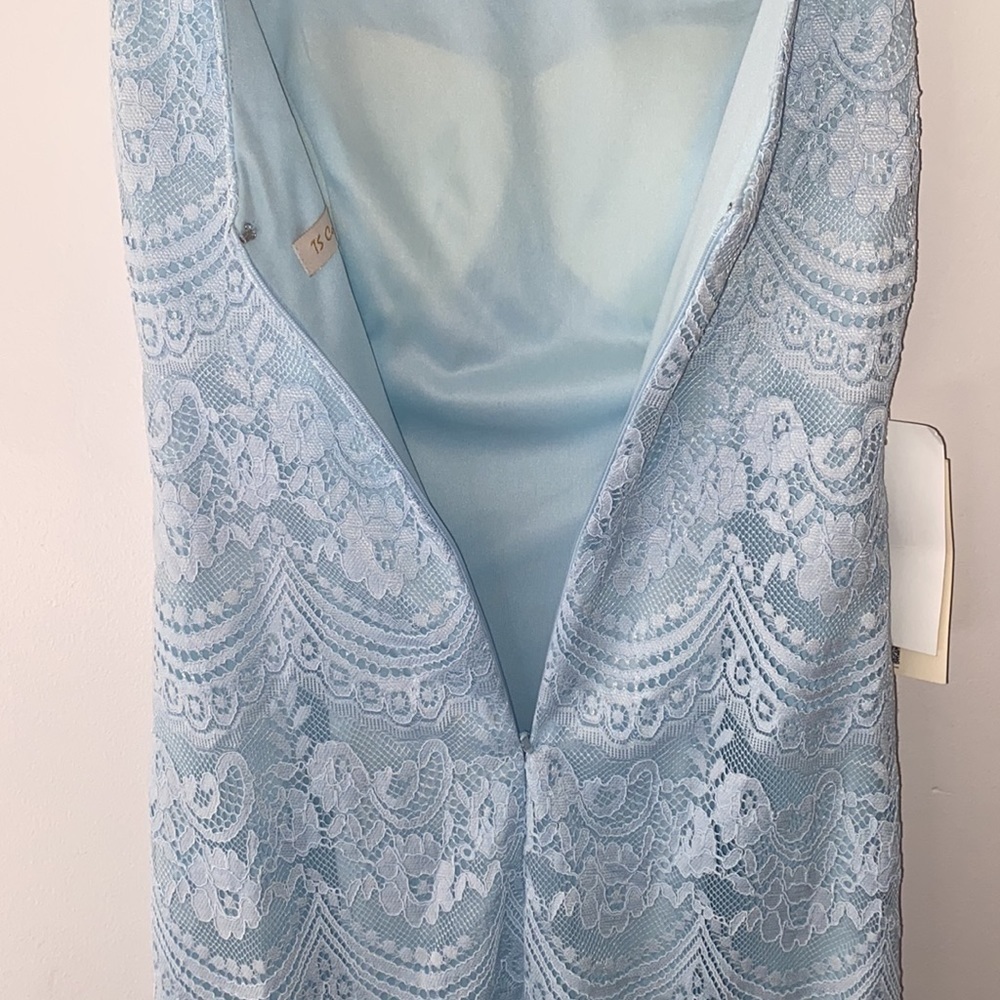 TS Couture Sky Blue Lace Long Mermaid Dress Gown - Picture 5 of 6